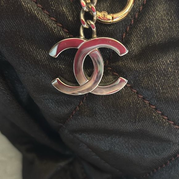 Chanel Paris Biarritz canvas tote chocolate bar brown - Picture 5 of 15